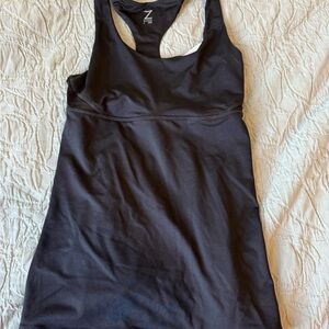 Zella Gray Fitted Backless Tank Top